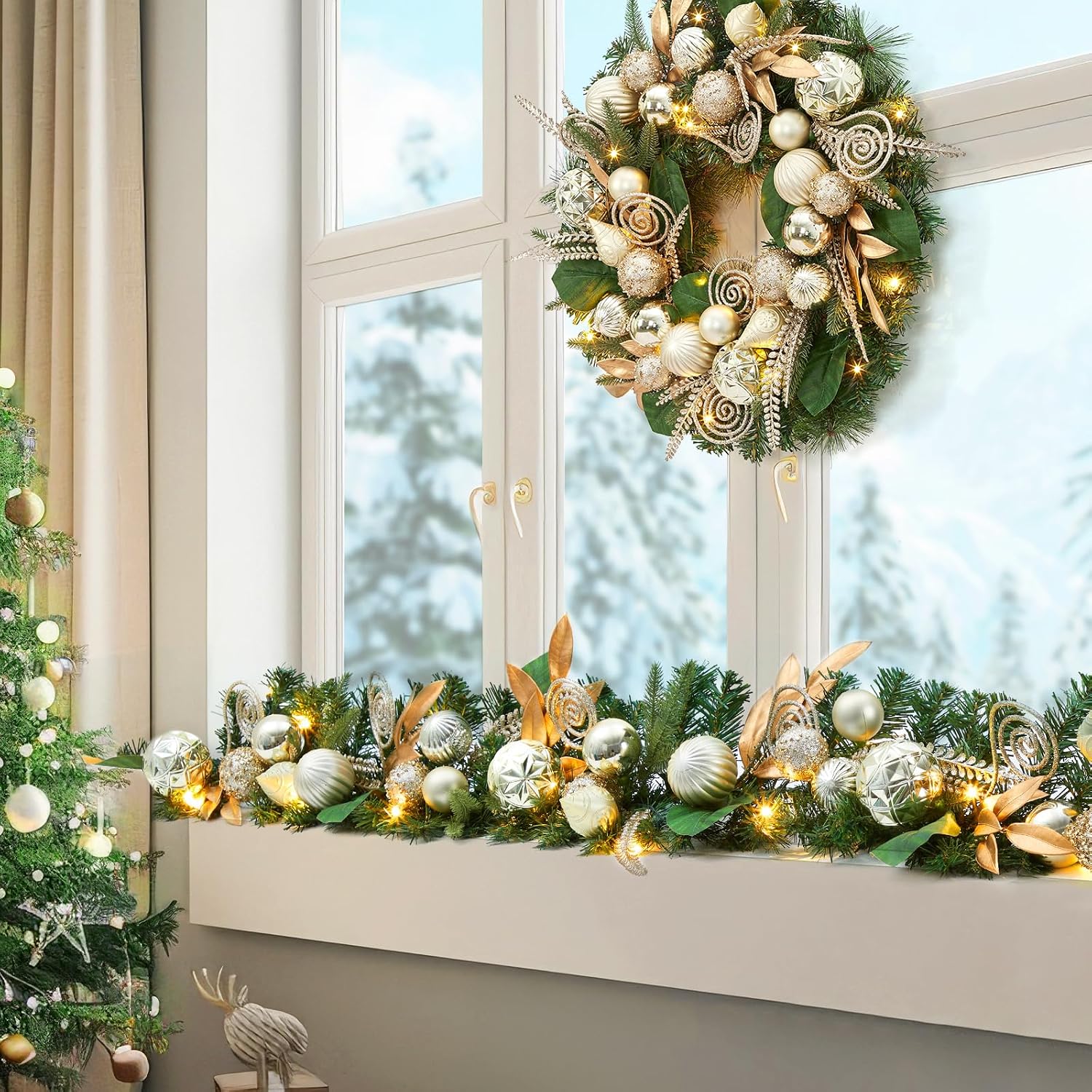 Garvee 24 Inch Christmas Wreat - Led Fairy String Lights review and price