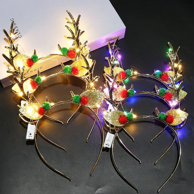 20pcs Light Up Christmas Headb - Reindeer Antlers Headband review and price