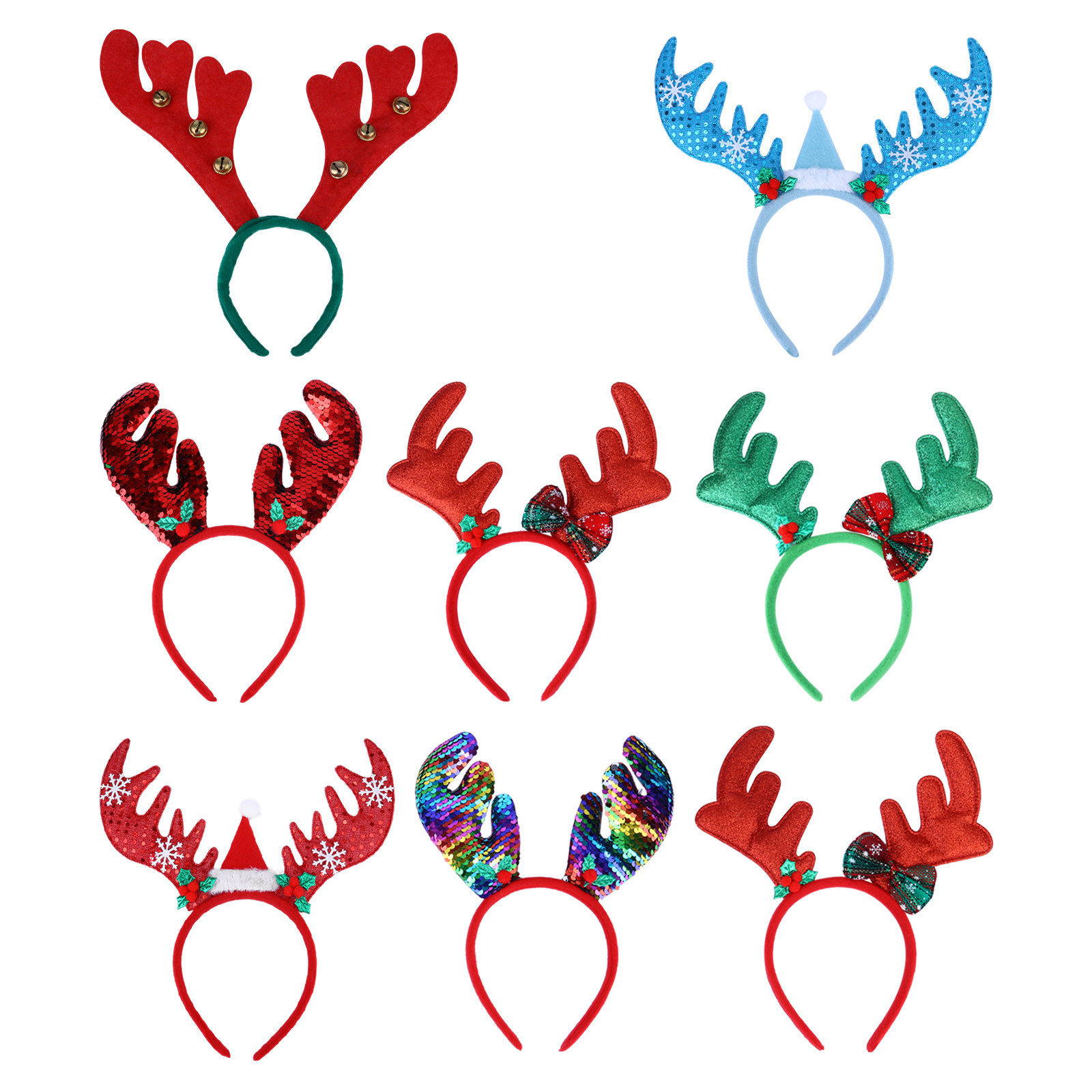8 Pcs Antlers Headdress Pink H - Reindeer Antlers Headband review and price