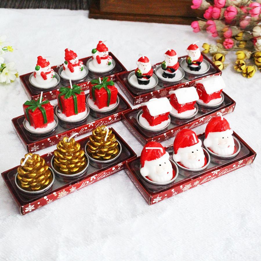 3Pcs Christmas Decorative Cand - Holiday Candle Set review and price