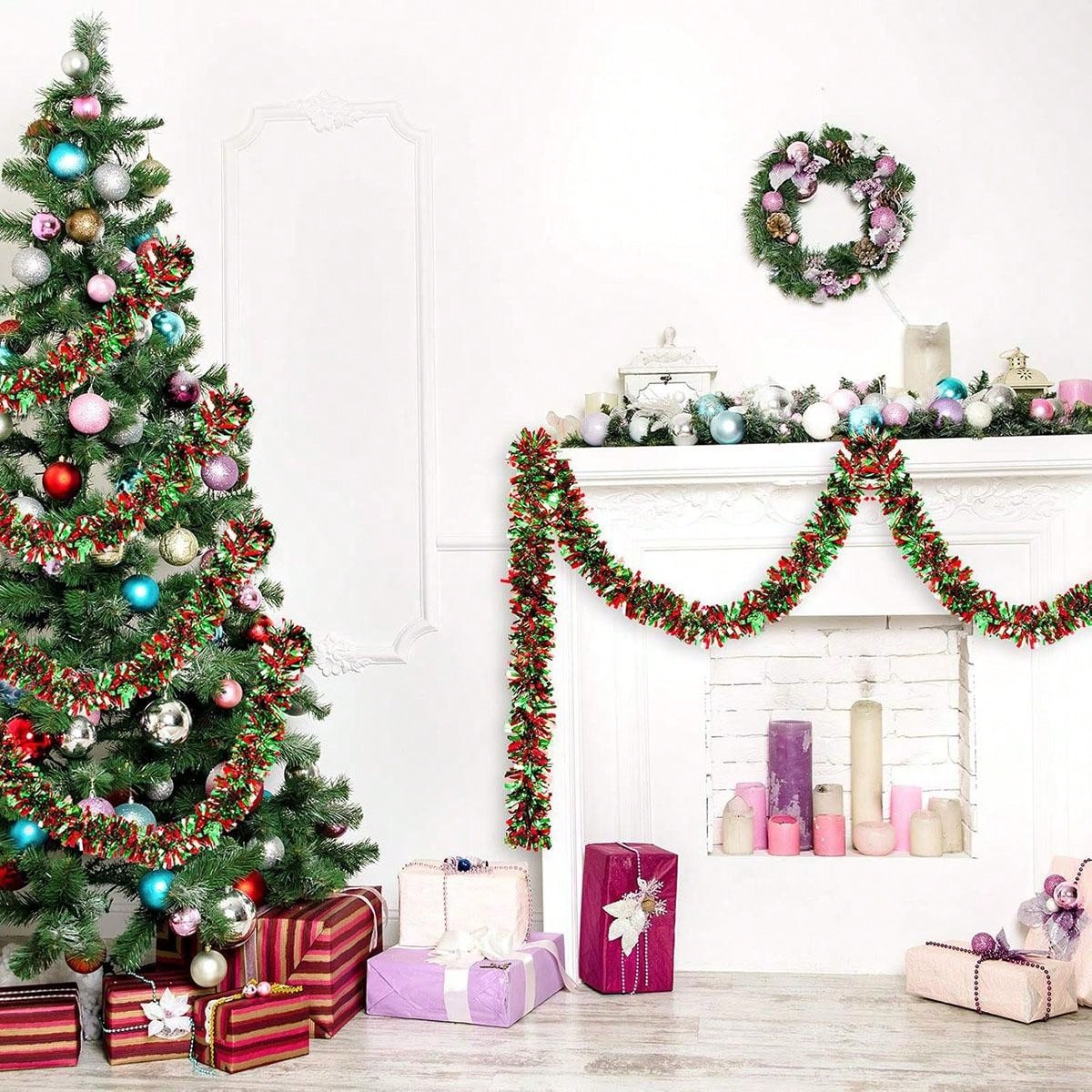Christmas Garland Decorations  - Tinsel Garland Decoration review and price